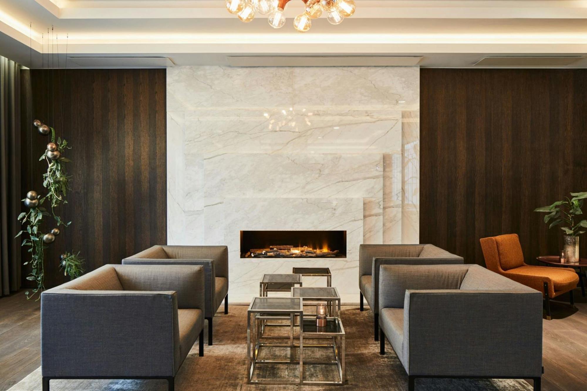 Copenhagen Marriott Hotel Exterior foto A fireplace in a hotel
